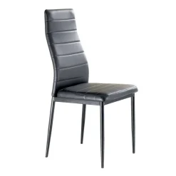 Viadurini Living Moderne Stühle-Esszimmerstuhl aus Kunstleder und Metall 4-teilig - Menorca