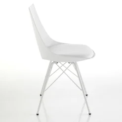 Viadurini Living Moderne Stühle-Esszimmerstuhl aus Leder, Polypropylen und Metall 2 Stück - Renella