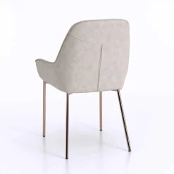 Viadurini Living Moderne Stühle-Esszimmerstuhl aus Melange Kunstleder und Metall, 4 Stück - Cracco