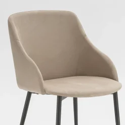 Viadurini Living Design Stühle-Esszimmerstuhl aus Metall mit Mikrofaserbezug Made in Italy - Suzanne