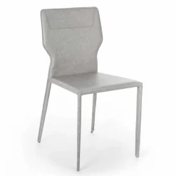 Viadurini Living Moderne Stühle-Esszimmerstuhl aus Metall, gepolstert mit Kunstleder, 4 Stück - Titty