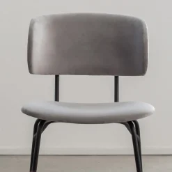 Viadurini Living Design Stühle-Esszimmerstuhl aus Metall und schmutzabweisendem Samt, 2 Stück - Valnerina