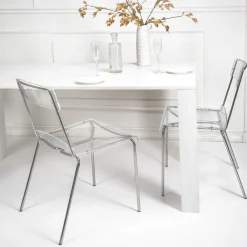 Viadurini Living Moderne Stühle-Esszimmerstuhl aus Plexiglas Made in Italy 2 Stück - Charlotte