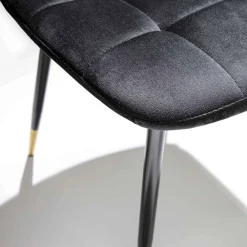 Viadurini Living Moderne Stühle-Esszimmerstuhl aus schmutzabweisendem Samt und Metall, 4 Stück - Carlina