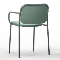 Viadurini Living Moderne Stühle-Esszimmerstuhl aus Stoff und Metall Made in Italy 2 Stück - Sangria