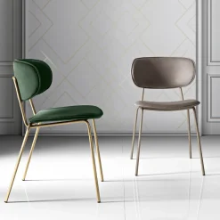 Viadurini Living Moderne Stühle-Esszimmerstuhl aus Stoff in 2 verschiedenen Ausführungen Made in Italy - Sanemi