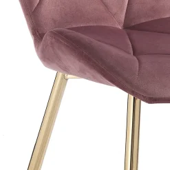 Viadurini Living Moderne Stühle-Esszimmerstuhl aus Stoff und goldenem Metall 4-teilig - Smeralda