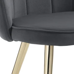 Viadurini Living Moderne Stühle-Esszimmerstuhl aus Stoff und Metall Gold Finish 4 Stück - Refined