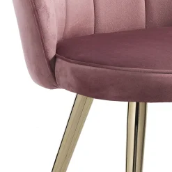 Viadurini Living Moderne Stühle-Esszimmerstuhl aus Stoff und Metall Gold Finish 4 Stück - Refined