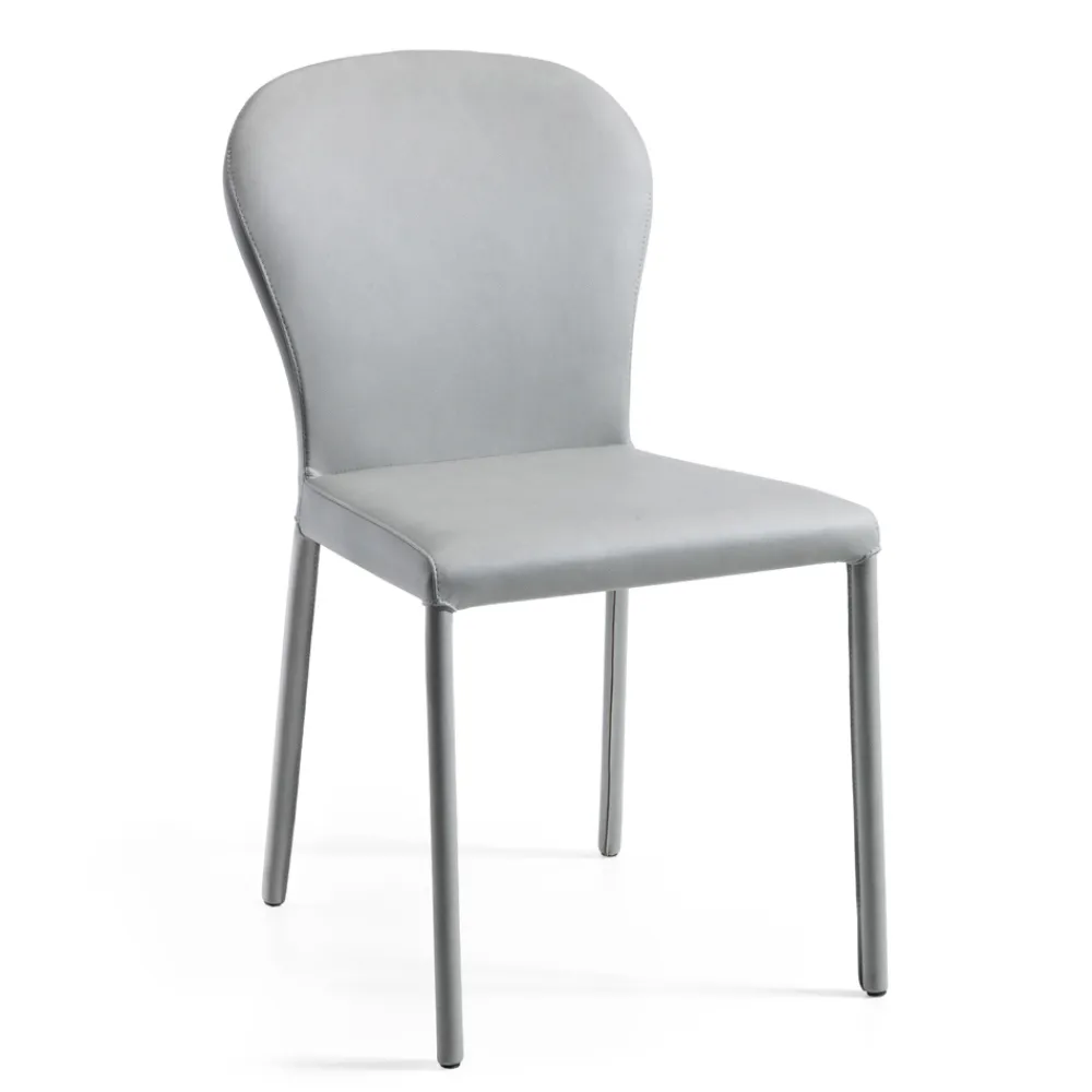 Viadurini Living Design Stühle-Esszimmerstuhl komplett mit Stoff „Made in Italy“ bezogen – Plüsch