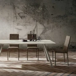 Viadurini Living Moderne Stühle-Esszimmerstuhl mit Ecoleather bezogen in Italien, 2 Stück - belgisch