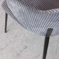 Viadurini Living Moderne Stühle-Esszimmerstuhl mit Metallrahmen und Cordsitz - Ridni