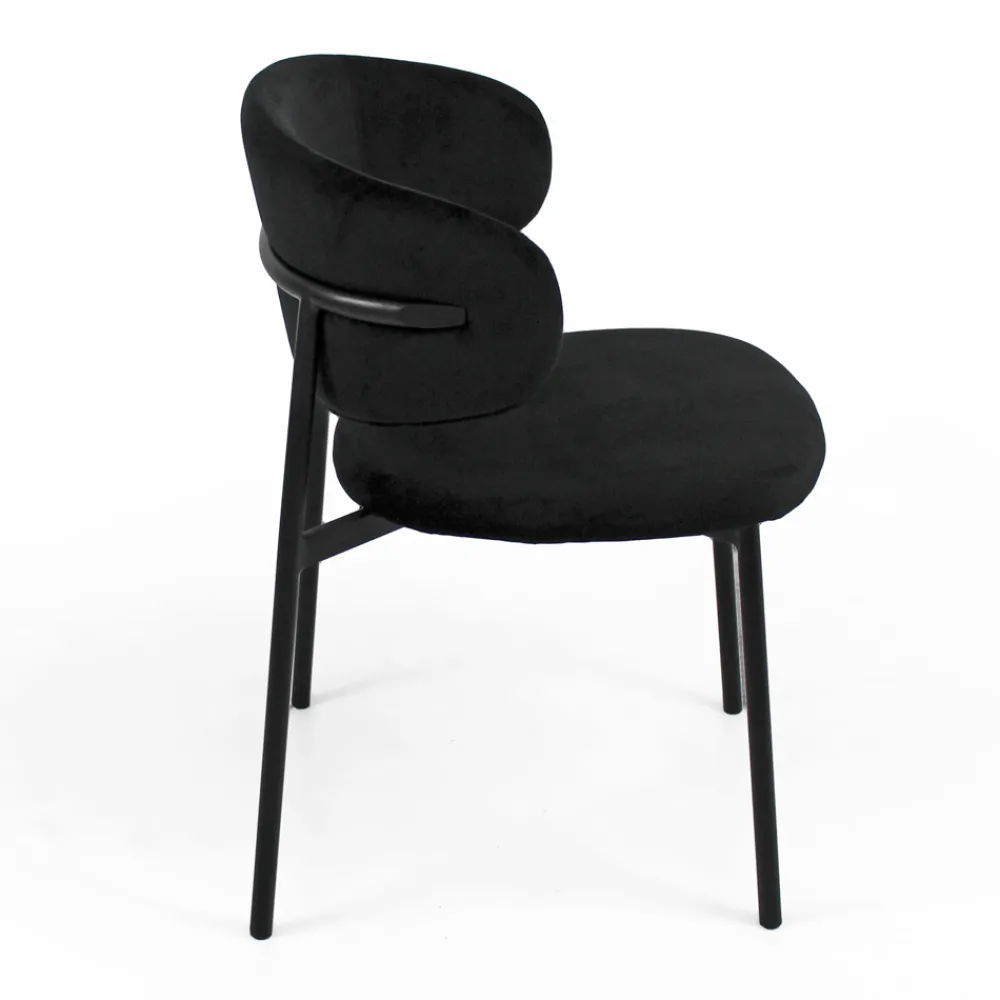 Viadurini Living Design Stühle-Esszimmerstuhl mit Sitz und Rückenlehne aus Samt, hergestellt in Italien – Livorno