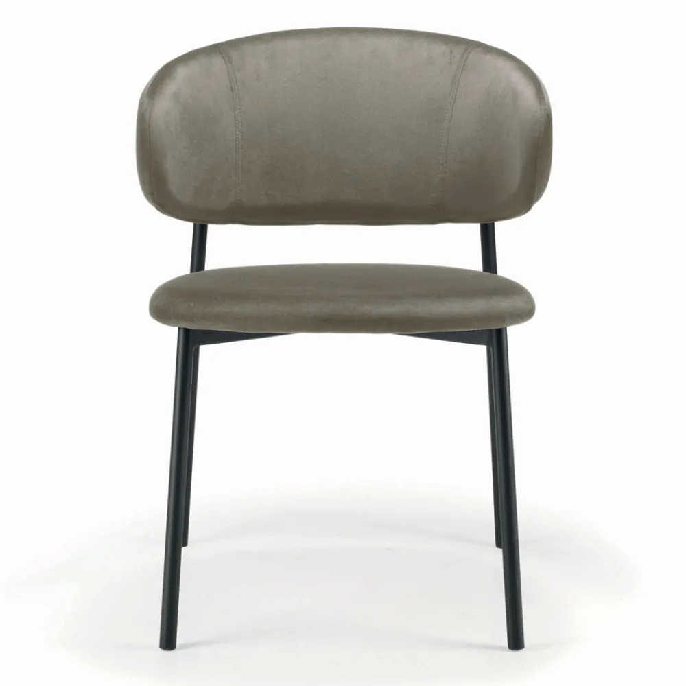 Viadurini Living Design Stühle-Esszimmerstuhl mit Sitz und Rückenlehne aus Samt, hergestellt in Italien – Livorno