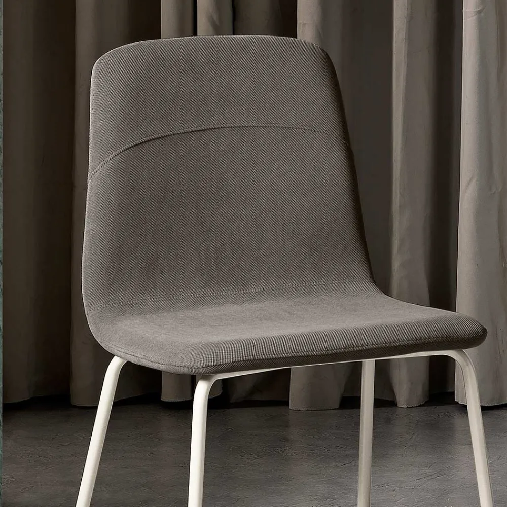 Viadurini Living Moderne Stühle-Esszimmerstuhl mit Stoffsitz und Metallstruktur - Aisha