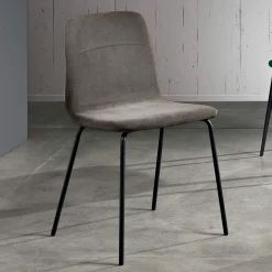 Viadurini Living Moderne Stühle-Esszimmerstuhl mit Stoffsitz und Metallstruktur - Aisha