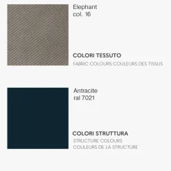 Viadurini Living Moderne Stühle-Esszimmerstuhl mit Stoffsitz und Metallstruktur - Aisha