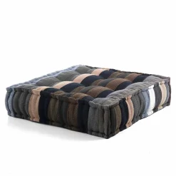 Viadurini Living Sitzsäcke|Sitzsäcke-Ethnischer quadratischer Hocker aus Patchworkstoff oder Samtfaser