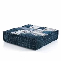 Viadurini Living Sitzsäcke|Sitzsäcke-Ethnischer quadratischer Hocker aus Patchworkstoff oder Samtfaser