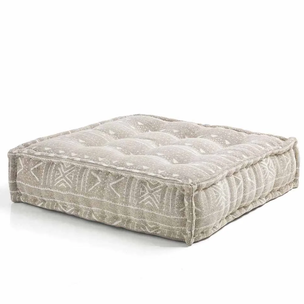 Viadurini Living Sitzsäcke|Sitzsäcke-Ethnischer quadratischer Hocker aus Patchworkstoff oder Samtfaser