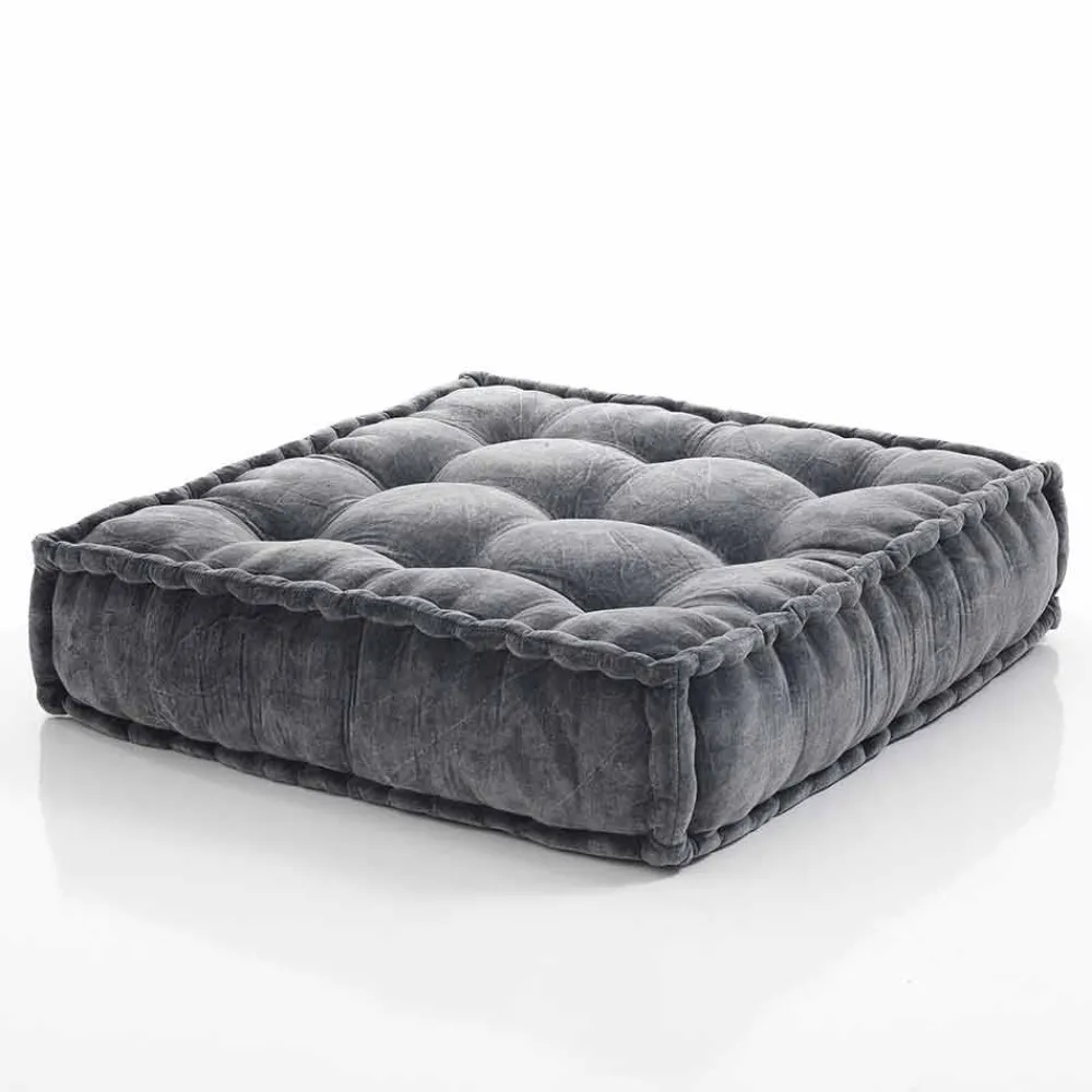 Viadurini Living Sitzsäcke|Sitzsäcke-Ethnischer quadratischer Hocker aus Patchworkstoff oder Samtfaser