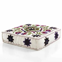 Viadurini Living Sitzsäcke|Sitzsäcke-Ethnischer quadratischer Hocker aus Patchworkstoff oder Samtfaser