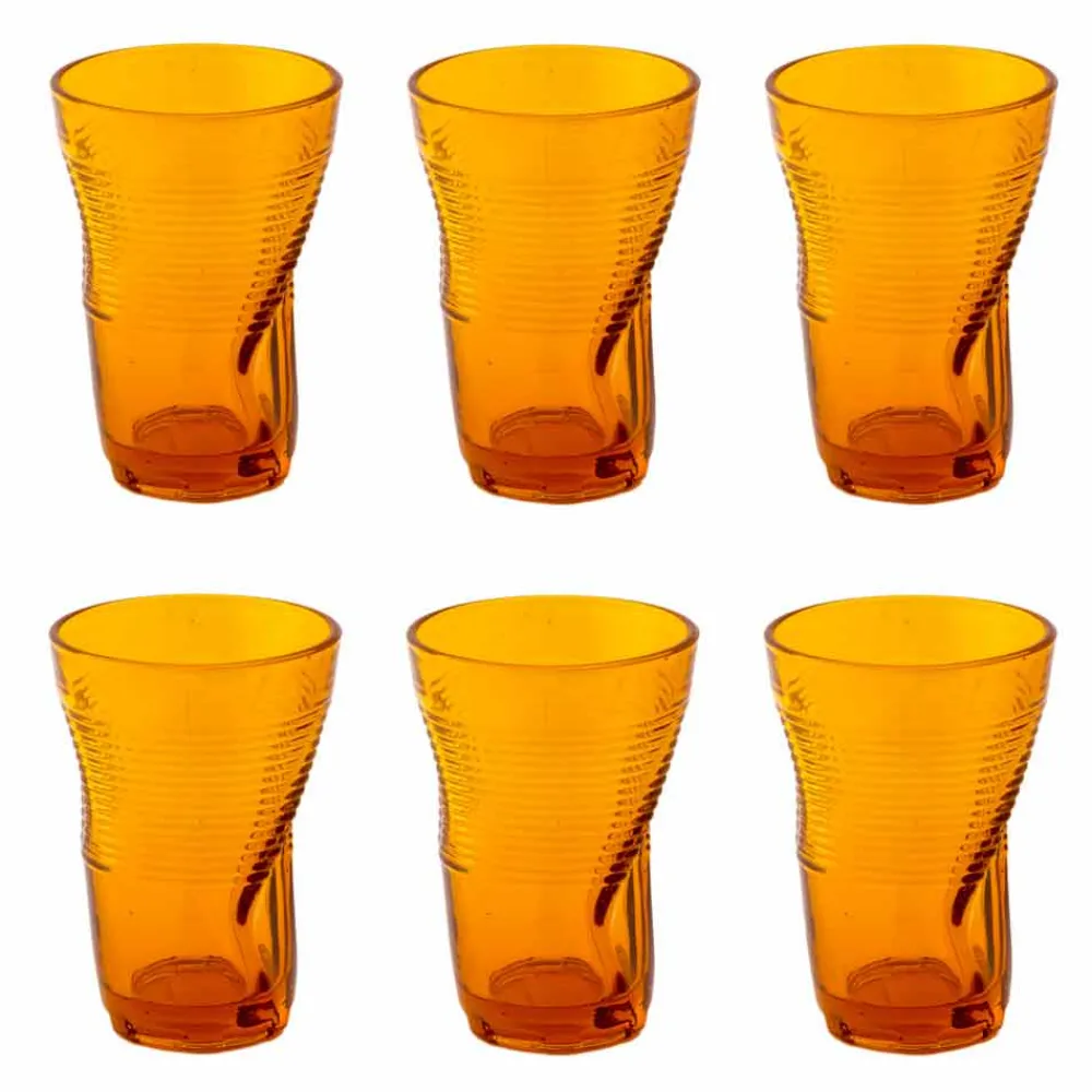 Viadurini Kitchen Gläser Set-Farbige Glas Cocktailgläser 12 Stück zerknittertes Design - Sarabi