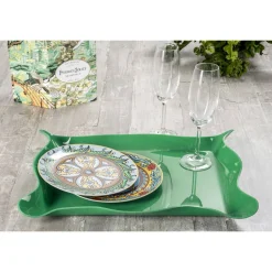 Viadurini Kitchen Küchenzubehör-Farbiges und recycelbares Plexiglas-Tablett 2 Größen 2 Stück - Gabrio