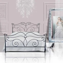 Viadurini Night Design Maßgeschneiderte Möbel|Schmiedeeisen Doppelbetten-Febo Doppelbett aus Schmiedeeisen in Design