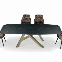 Viadurini Living Esstische-Fester Barrel-Tisch mit Laminatplatte, hergestellt in Italien – Settimmio