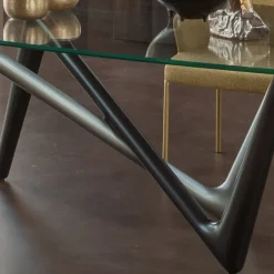 Viadurini Living Esstische-Fester Esstisch aus Glas und starrem Polyurethan, hergestellt in Italien – Lavendel