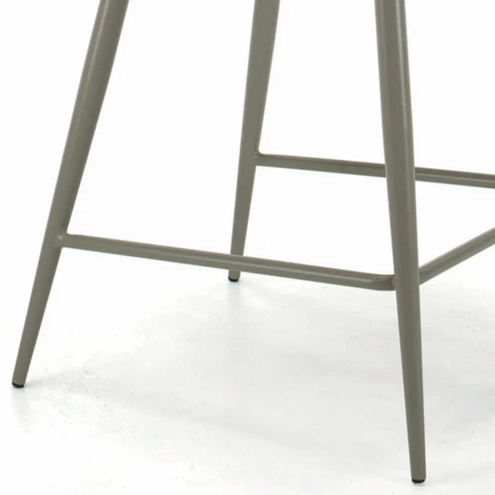 Viadurini Living Küchenhocker-Fester Hocker mit Stahlbeinen und gepolstertem Sitz, hergestellt in Italien – Genua