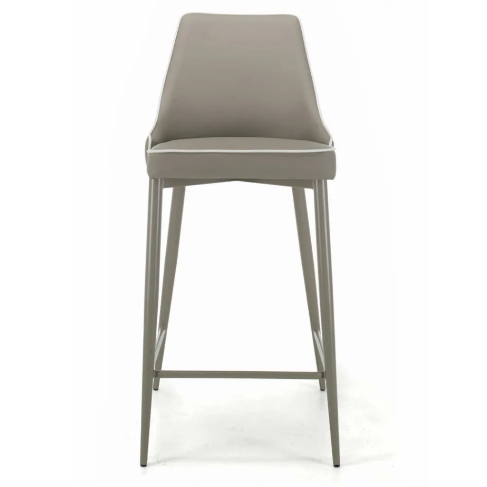 Viadurini Living Küchenhocker-Fester Hocker mit Stahlbeinen und gepolstertem Sitz, hergestellt in Italien – Genua