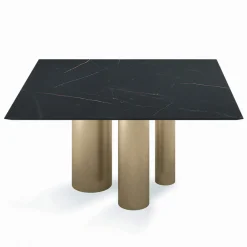 Viadurini Living Esstische-Fester quadratischer Tisch aus Laminat und Stahl, hergestellt in Italien – Schere