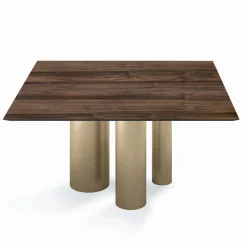 Viadurini Living Esstische-Fester quadratischer Tisch aus Laminat und Stahl, hergestellt in Italien – Schere