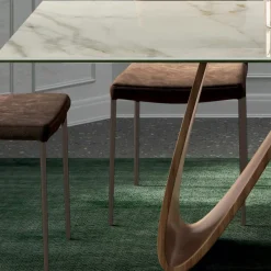 Viadurini Living Esstische-Fester rechteckiger Tisch mit Holzsockel, hergestellt in Italien – Equatore