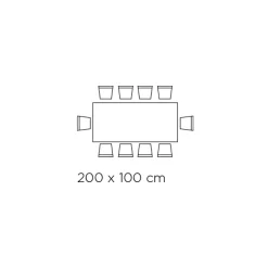Viadurini Living Esstische-Fester rechteckiger Tisch mit Holzsockel, hergestellt in Italien – Equatore