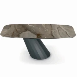 Viadurini Living Esstische-Fester Stahltisch und Keramikplatte, hergestellt in Italien – Hose