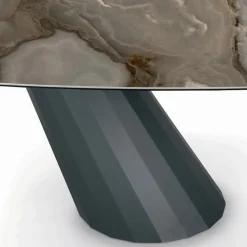 Viadurini Living Esstische-Fester Stahltisch und Keramikplatte, hergestellt in Italien – Hose