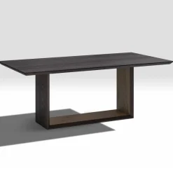 Viadurini Living Esstische Nach Mass|Esstische-Fester Tisch mit abgeschrägter Platte und zweifarbigem Untergestell, hergestellt in Italien – Jadis