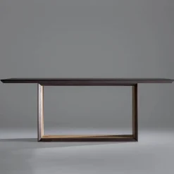 Viadurini Living Esstische Nach Mass|Esstische-Fester Tisch mit abgeschrägter Platte und zweifarbigem Untergestell, hergestellt in Italien – Jadis