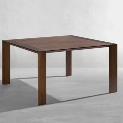 Viadurini Living Esstische Nach Mass|Esstische-Fester Tisch mit abgeschrägter Platte aus Canaletto-Walnuss, hergestellt in Italien – Caspian