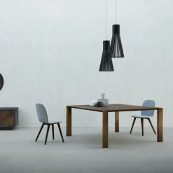 Viadurini Living Esstische Nach Mass|Esstische-Fester Tisch mit abgeschrägter Platte aus Canaletto-Walnuss, hergestellt in Italien – Caspian