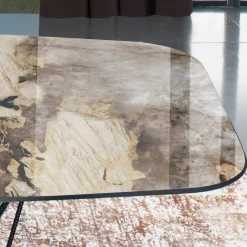 Viadurini Living Esstische-Fester Tisch mit fassförmiger Keramikplatte und Stahlgestell, hergestellt in Italien – Ezzellino