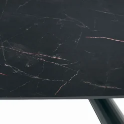 Viadurini Living Esstische-Fester Tisch mit schwarzem Stahlgestell und Laminatplatte, hergestellt in Italien – Gläser