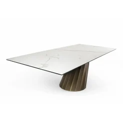 Viadurini Living Esstische-Fester Tisch mit Stahlgestell und Keramikplatte, hergestellt in Italien – Hose