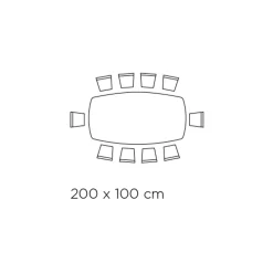 Viadurini Living Esstische-Fester Tisch mit tonnenförmiger Glasplatte und Stahlgestell, hergestellt in Italien – Ezzellino