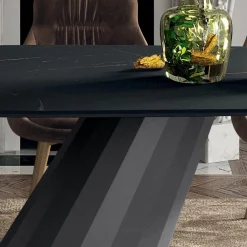 Viadurini Living Esstische-Fester Tisch mit tonnenförmiger Laminatplatte, hergestellt in Italien – Hose