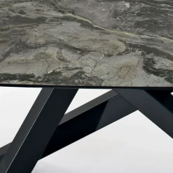 Viadurini Living Esstische-Fester Tisch mit tonnenförmiger Platte aus Keramik, hergestellt in Italien – Settimmio