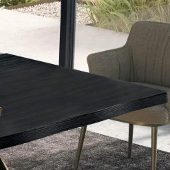 Viadurini Living Esstische-Fester Tisch mit unregelmäßiger entrindeter Kante, hergestellt in Italien – Gläser